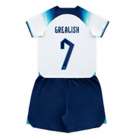 Baby Fußballbekleidung England Jack Grealish #7 Heimtrikot WM 2022 Kurzarm (+ kurze hosen)